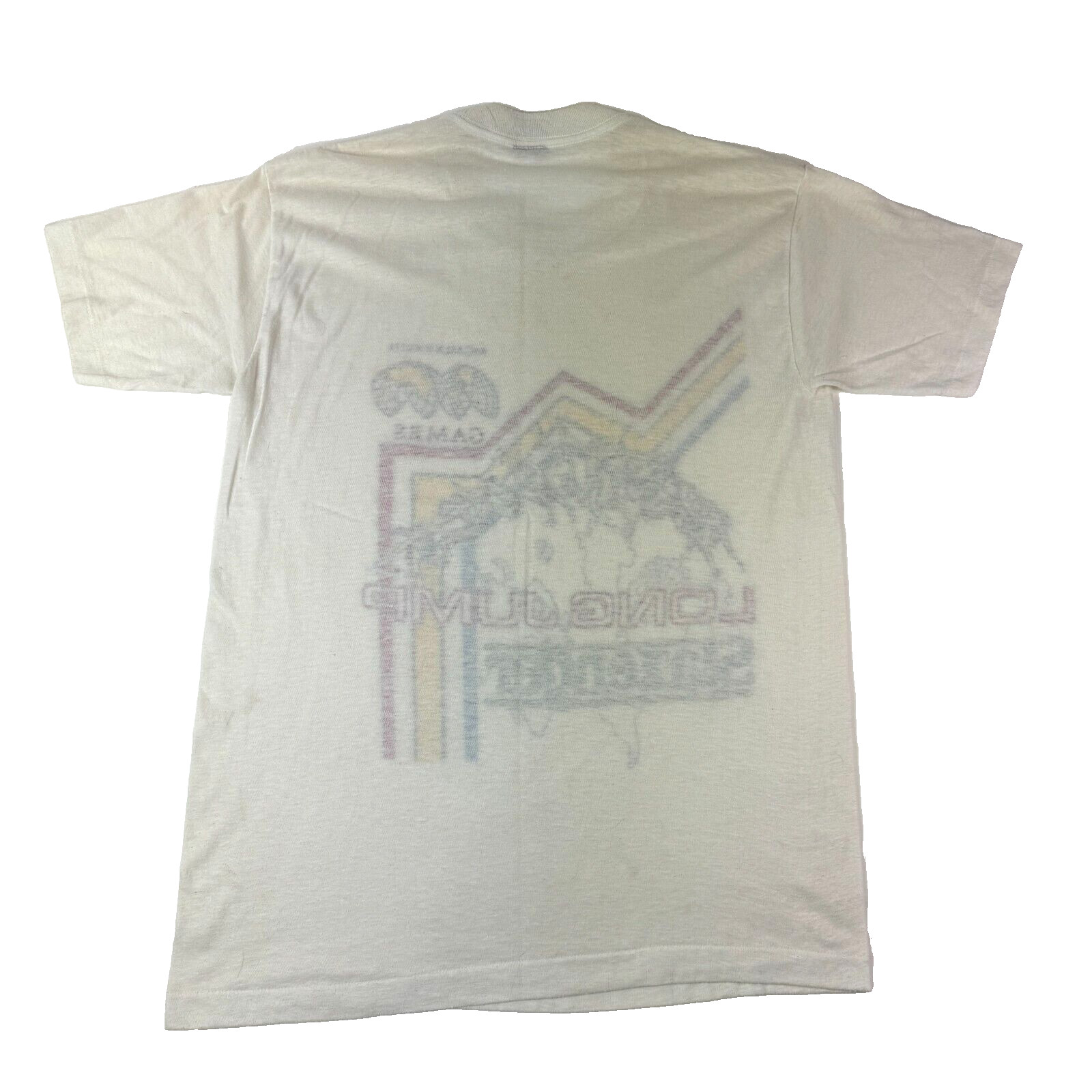 Vintage 80s Slazenger Mens T Shirt 1988 Summer Olympics Long Jump White Large gallery