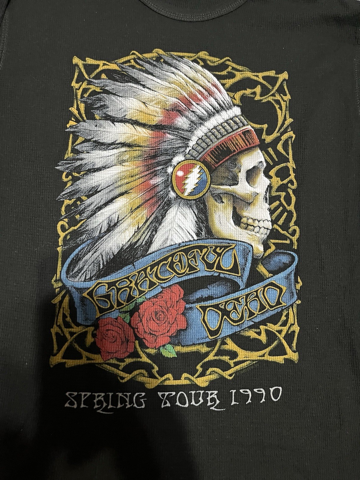 GRATEFUL DEAD-SPRING TOUR '90-LONG SLEEVE BLACK T-SHIRT - XXL Garcia,Lesh gallery