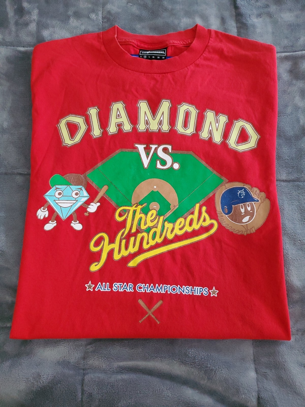 Diamond Supply Co vs. The Hundreds ALL-STAR Championship Baseball Tshirt SZ M gallery