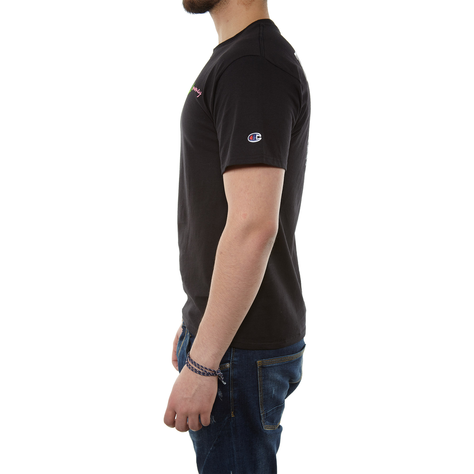 Talk Money Champion Short Sleeve Tee Mens Style : T425-BLACK/GREEN/PINK gallery