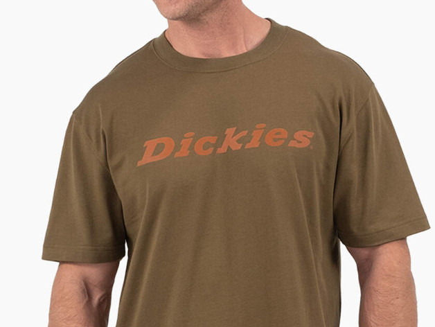 Dickies Tee Shirt Mens XL Olive Skater Workwear Front Logo Graphic T-Shirt gallery