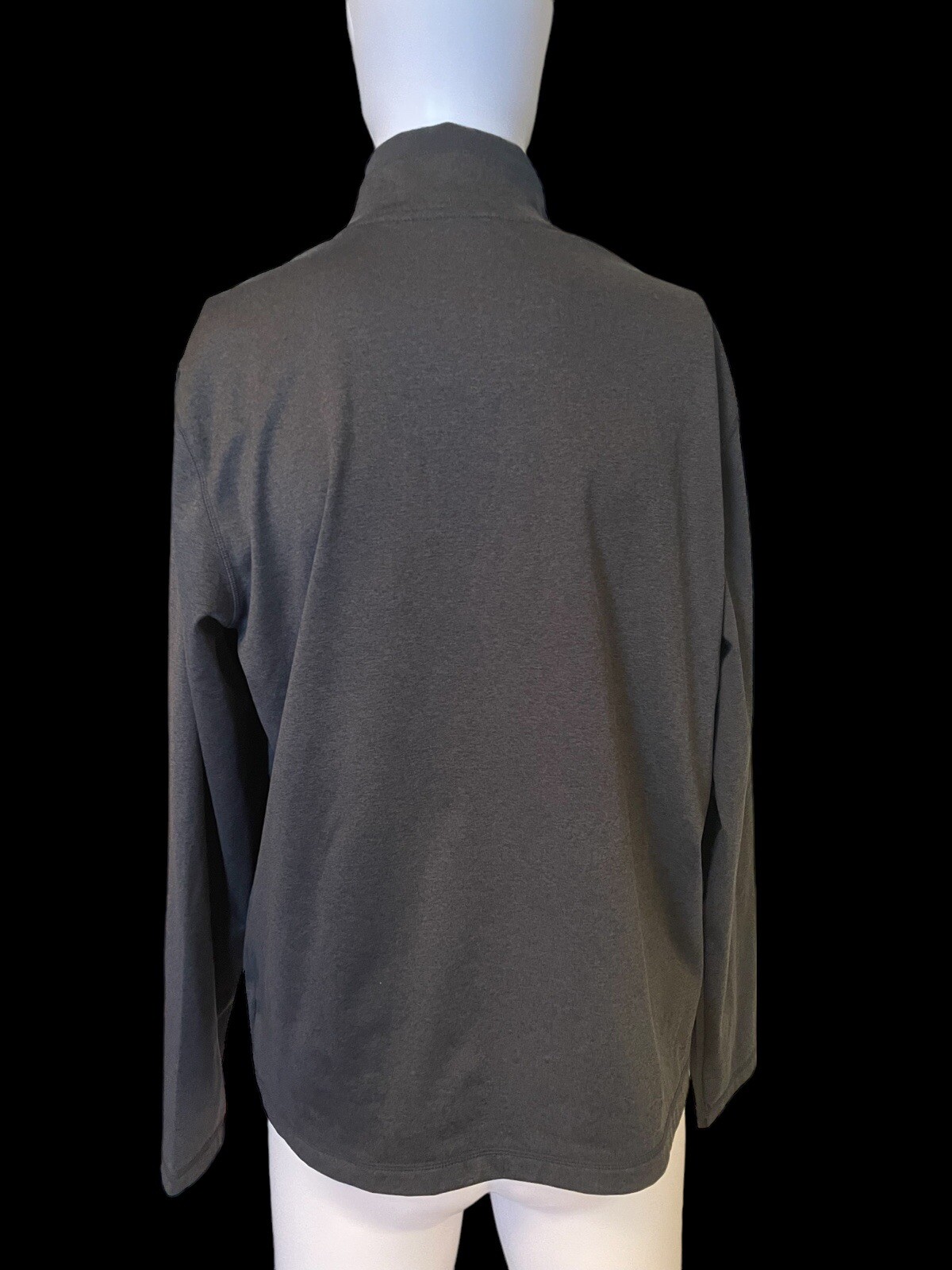 Men's 32 Degree Gray Long Sleeve 3/4 zip Shirt Size m gallery
