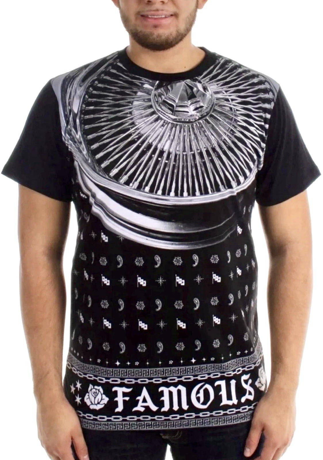 Famous Stars And Straps Lowrider 100 Spoke Shirt NWT 2XL Blink 182 Travis Barker
