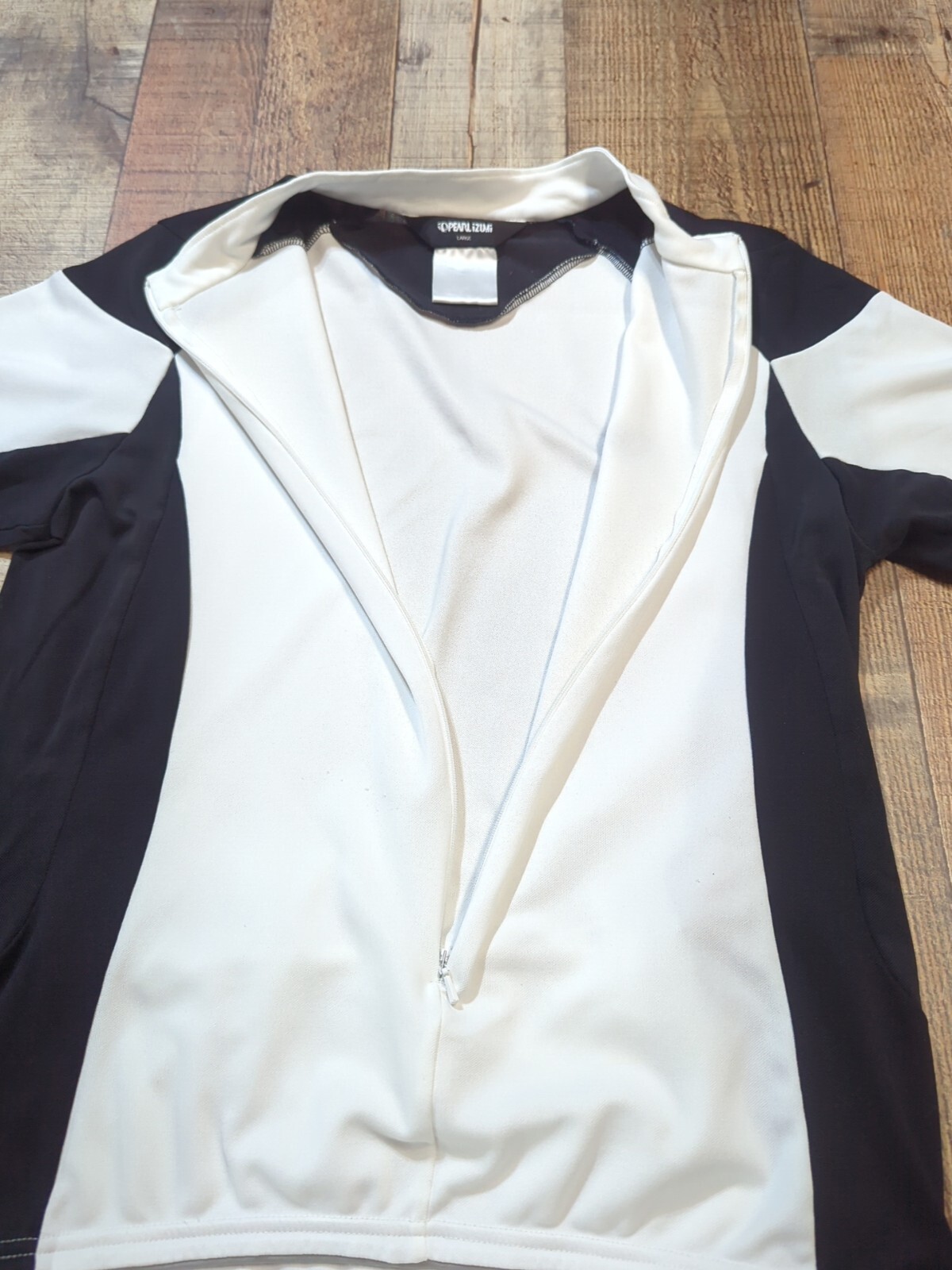 Vintage Pearl Izumi Shirt Adult Large Men's White And Black Full Zip Ultrasensor gallery