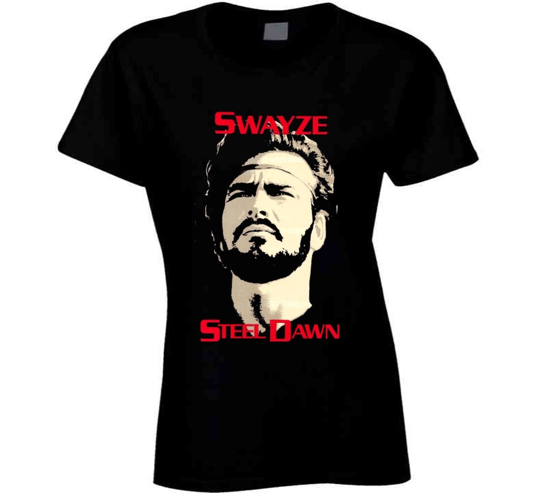 Steel Dawn Swayze 80's Retro Action Movie T Shirt gallery
