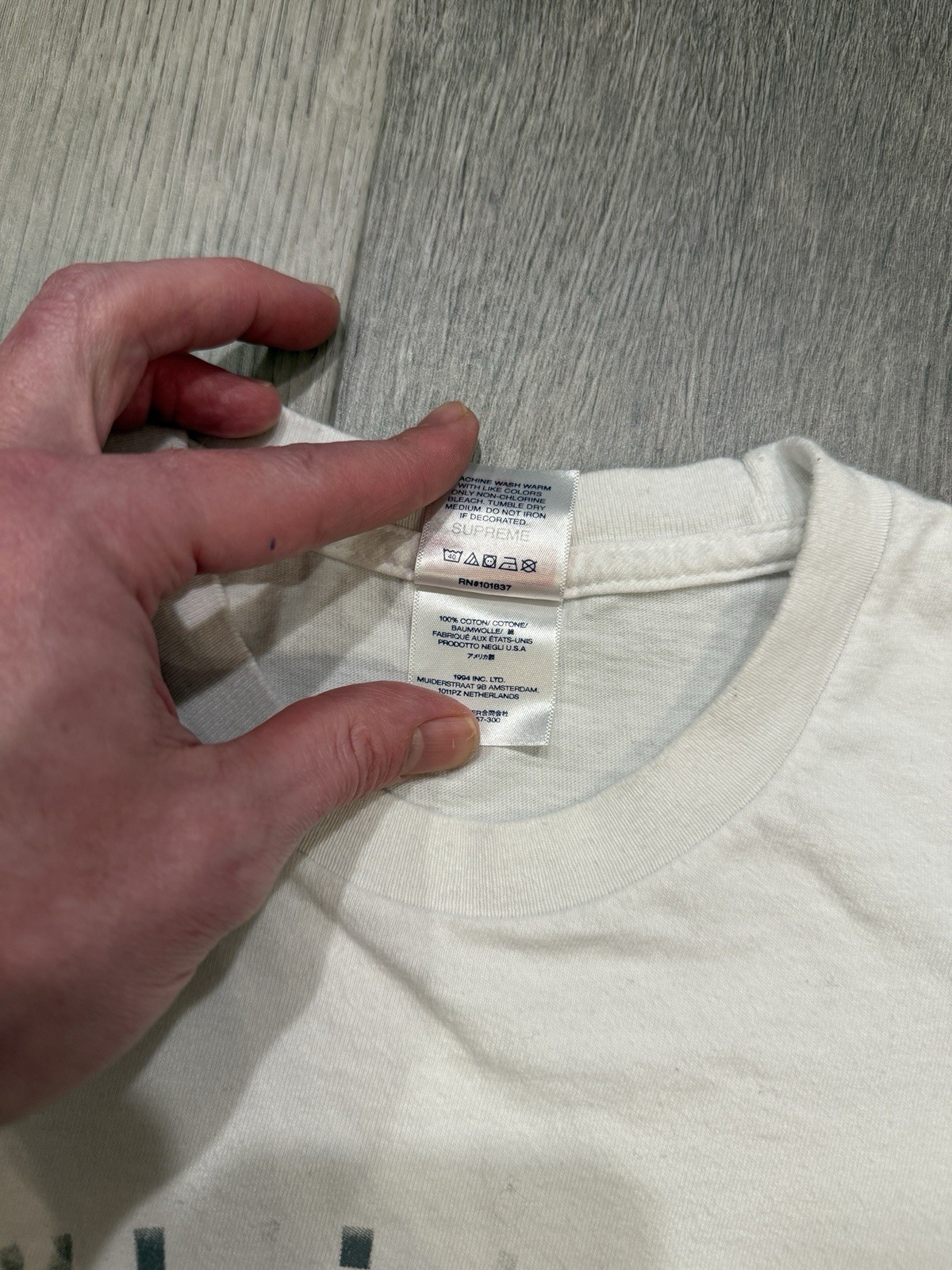 Supreme SS24 Men’s Shadow Logo White T-Shirt - Medium gallery