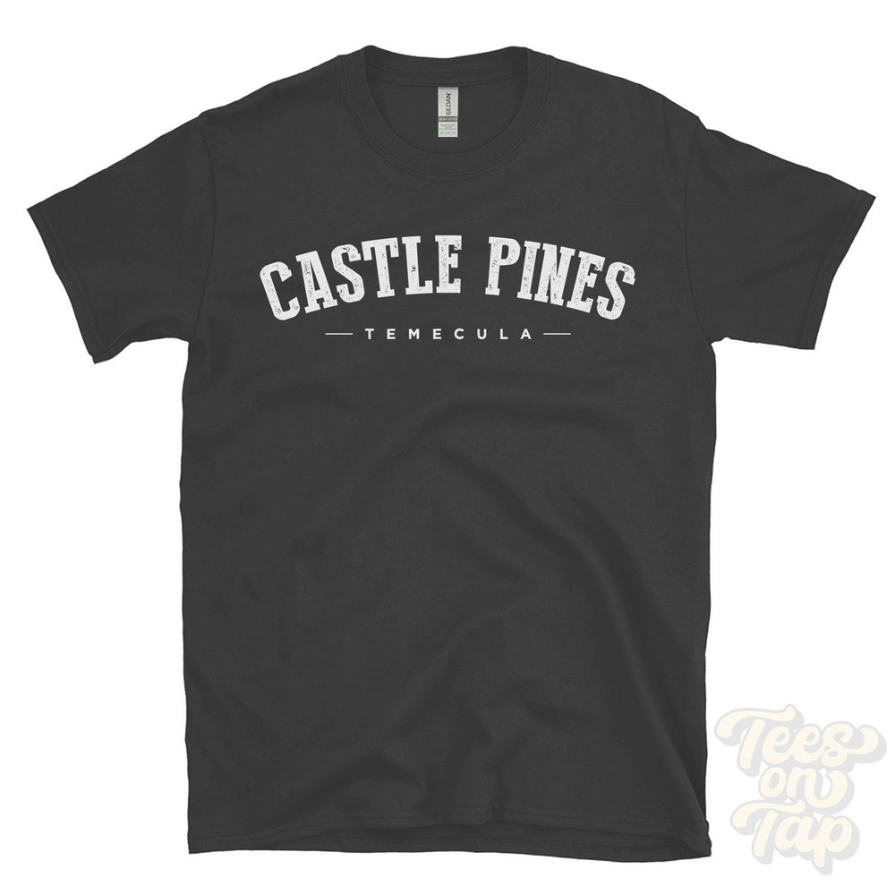 CASTLE PINES TEMECULA T-SHIRT Riverside California USA retro varsity style gift