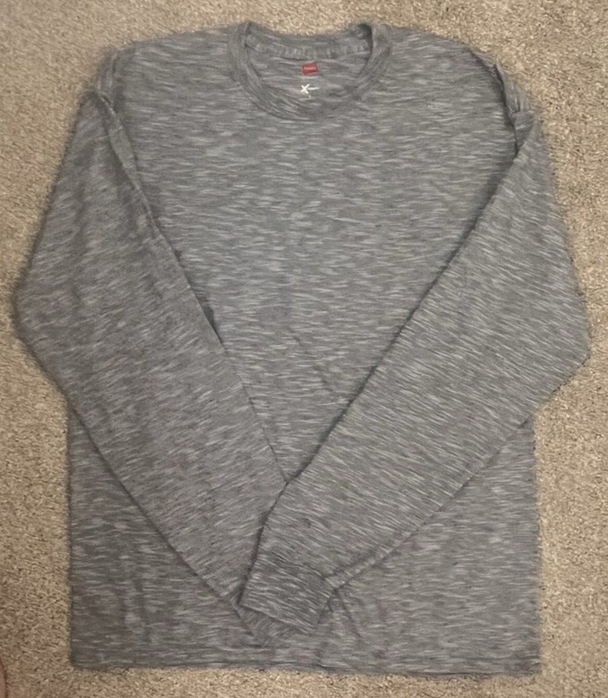 Hanes Ultimate X-Temp Mens Grey Top Size Large