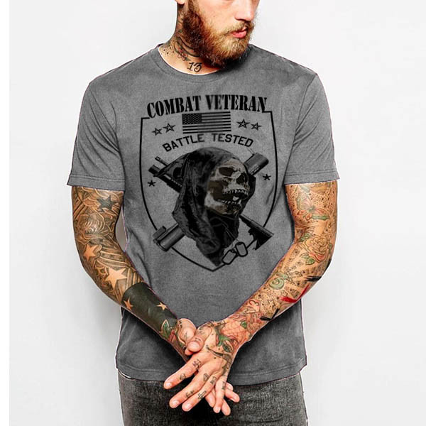 Military T-Shirt Army Navy Machine Gunner Sniper Paratrooper Veteran