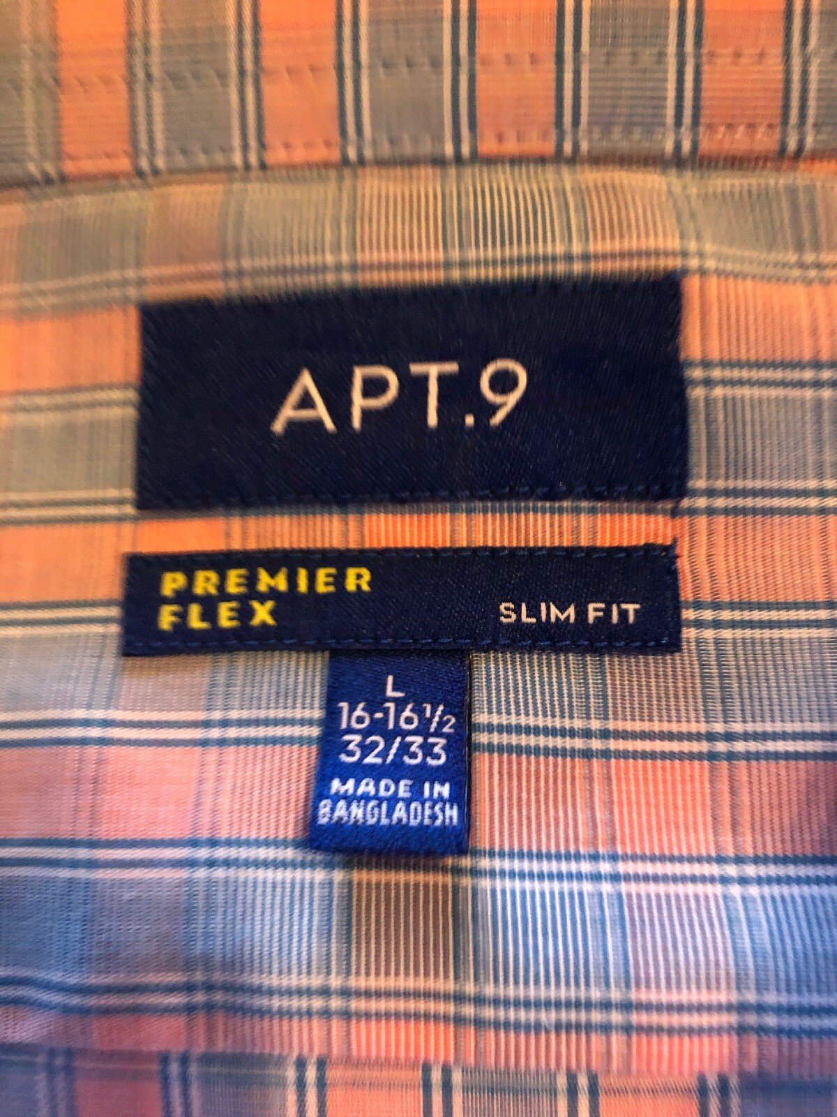 APT.9 MENS LS Shirt Pink Blue Large 32-33 MENS 16-16 1/2 $45 (s-blk-14-34) gallery