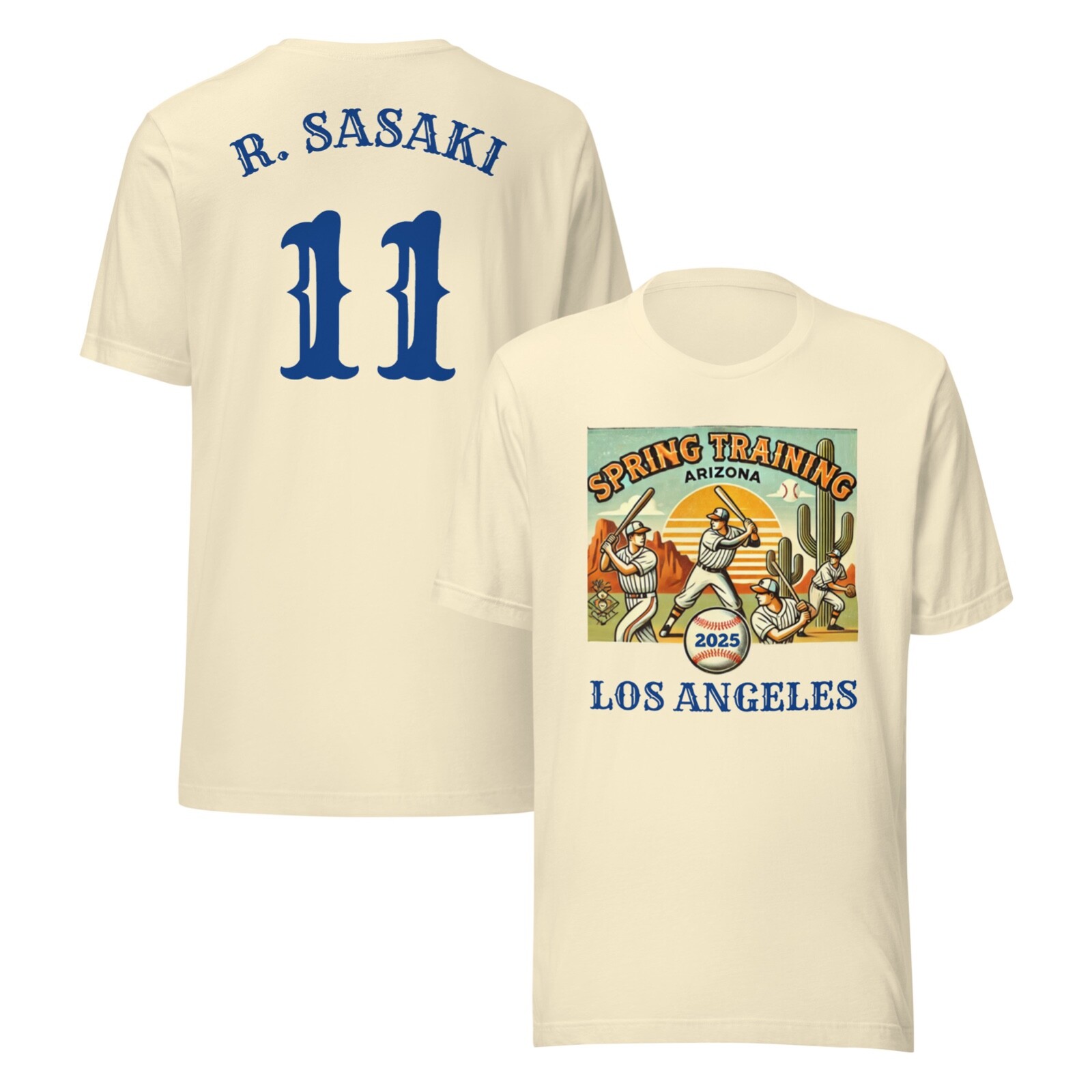 LOS ANGELES DODGERS SHIRT - ROKI SASAKI - 2025 SPRING TRAINING - ALL SIZES gallery