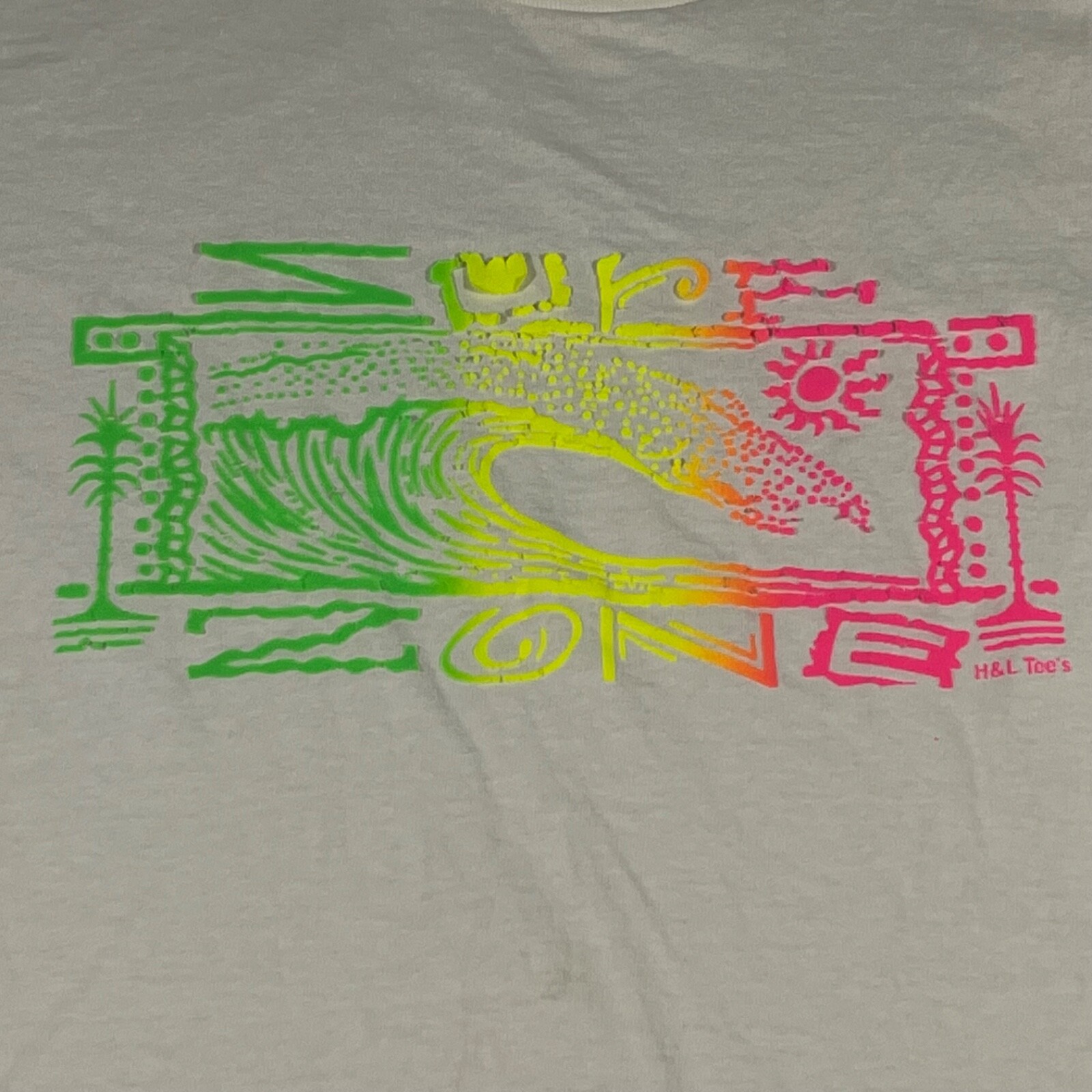 Vintage Surfing Shirt Adult Small White Single Stitch Mens 90s Parrot Surf Zone gallery
