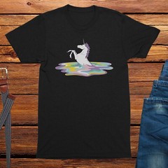 Melting Enchanted Unicorn T-Shirt funny shirts for men