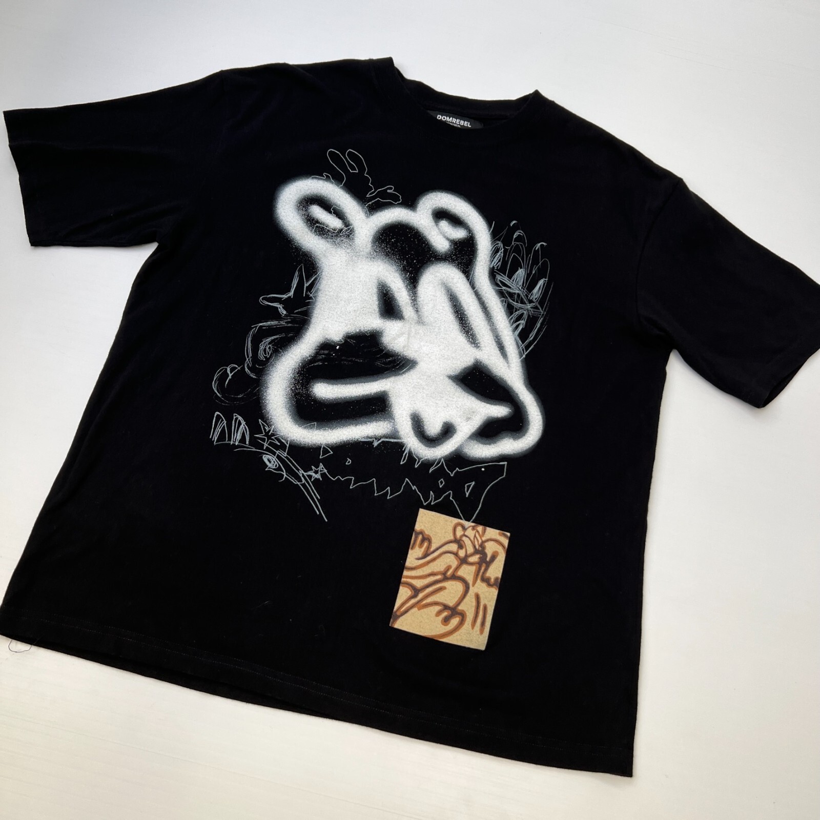 Domrebel Shirt Men Medium Graffiti Sketch Street Graphic Fire Work Party Core Go gallery