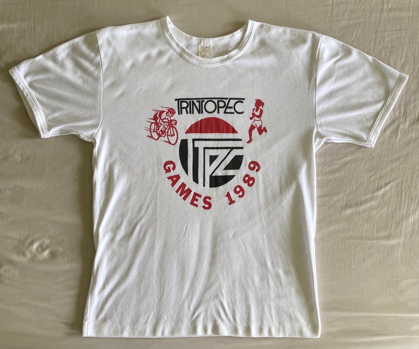 TRINTOPEC GAMES 1989 T-Shirt honoring Trinidad & Tobago Sports Event, size Lg gallery
