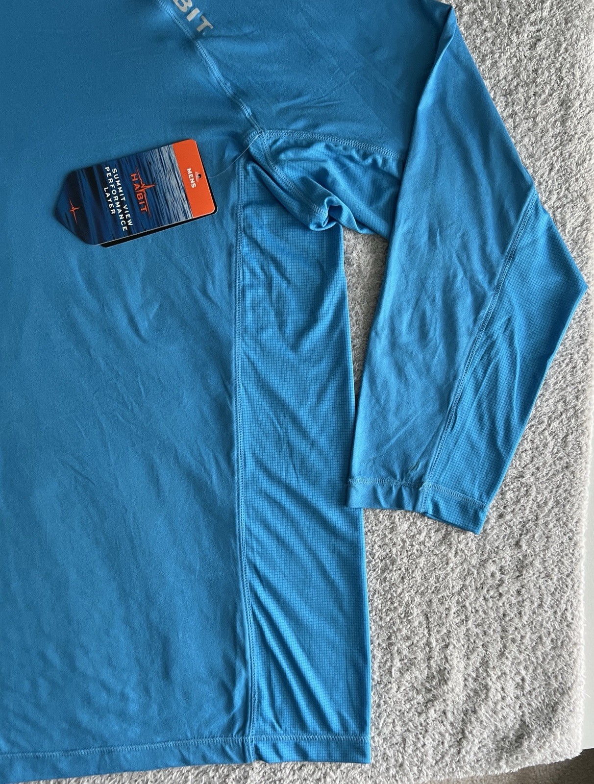 Habit Hooded Shirt Men’s 2XL Blue Hooded Performance Wicking UPF Stretch *Flaw gallery
