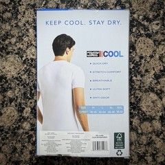 32 Degrees Cool Short Sleeve Crew Neck T Shirt 3 Pack Men Size Extra Large White