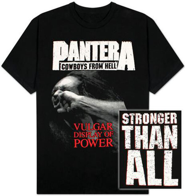 New Pantera Stronger Than All Cowboys from Hell Vulgar Display of Power T-Shirt gallery