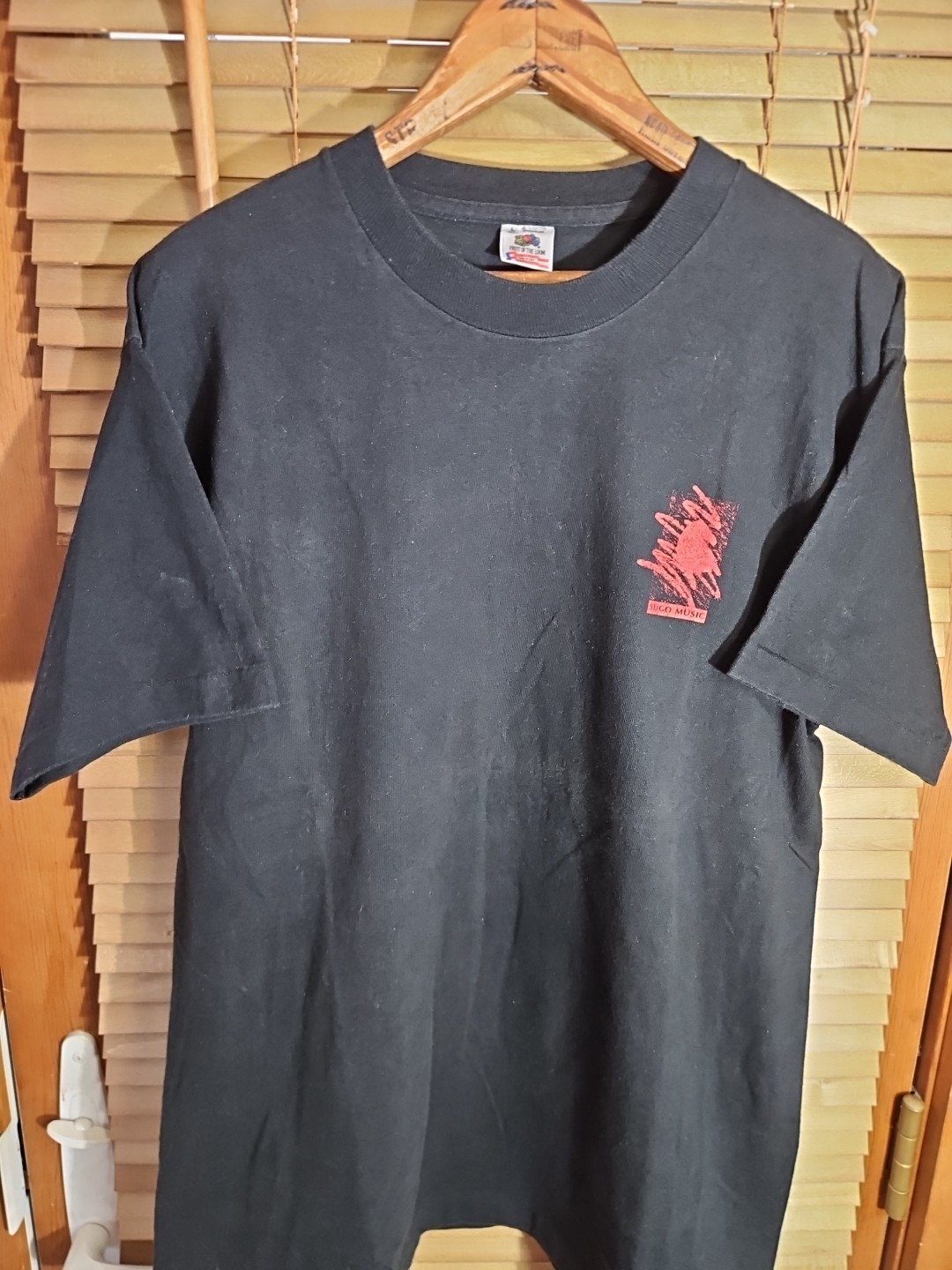 Vintage 90s FOTL Single Stitch Black Tee T Shirt Unknown Band Obscure Large gallery
