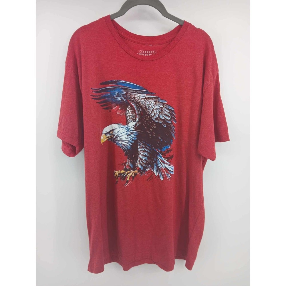 USA red white and blue eagle tee shirt