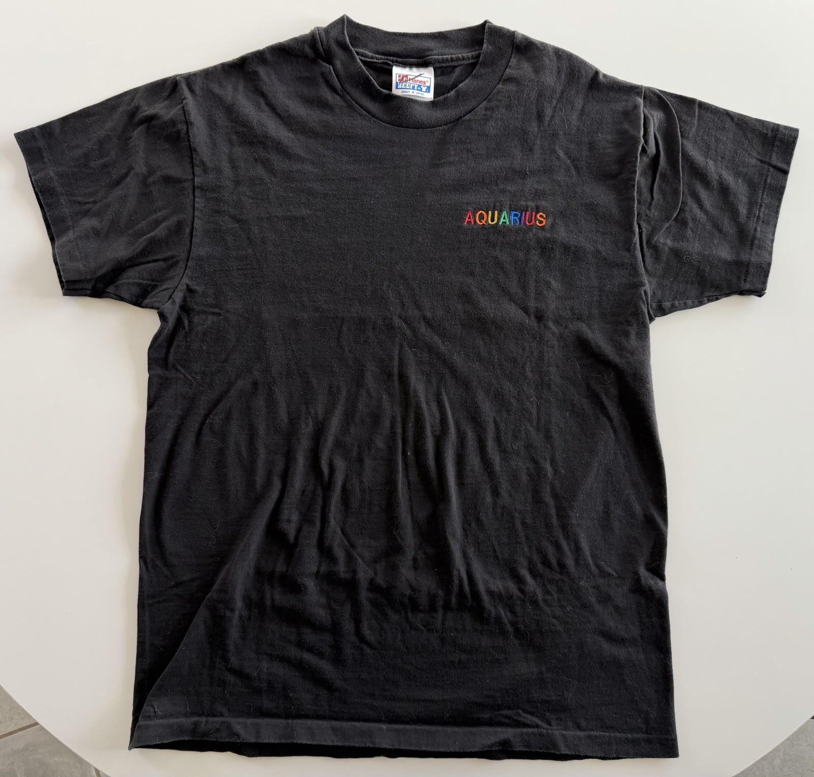 Vintage W.E. We're Everywhere Aquarius Pride T-Shirt Single Stitch Sz M Black gallery