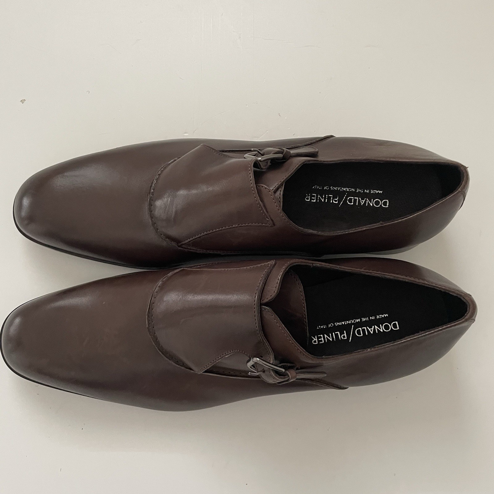 Donald J Pliner Men Sergio-TK Monk Strap Shoes 15M Expresso Brown Italian New gallery
