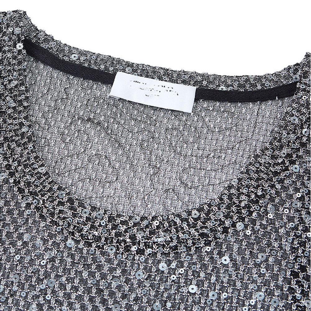 Mens Glitter Sheer See Through Fishnet Tank Top Sexy Mesh Muscle Vest S 3XL gallery