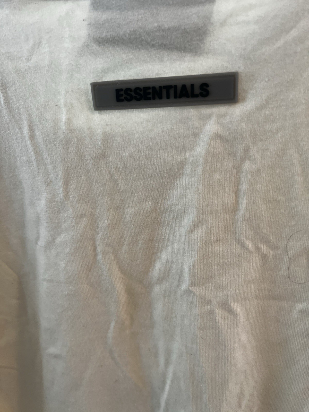 MENS FEAR OF GOD ESSENTIALS TEE CREAM MED SIZE gallery