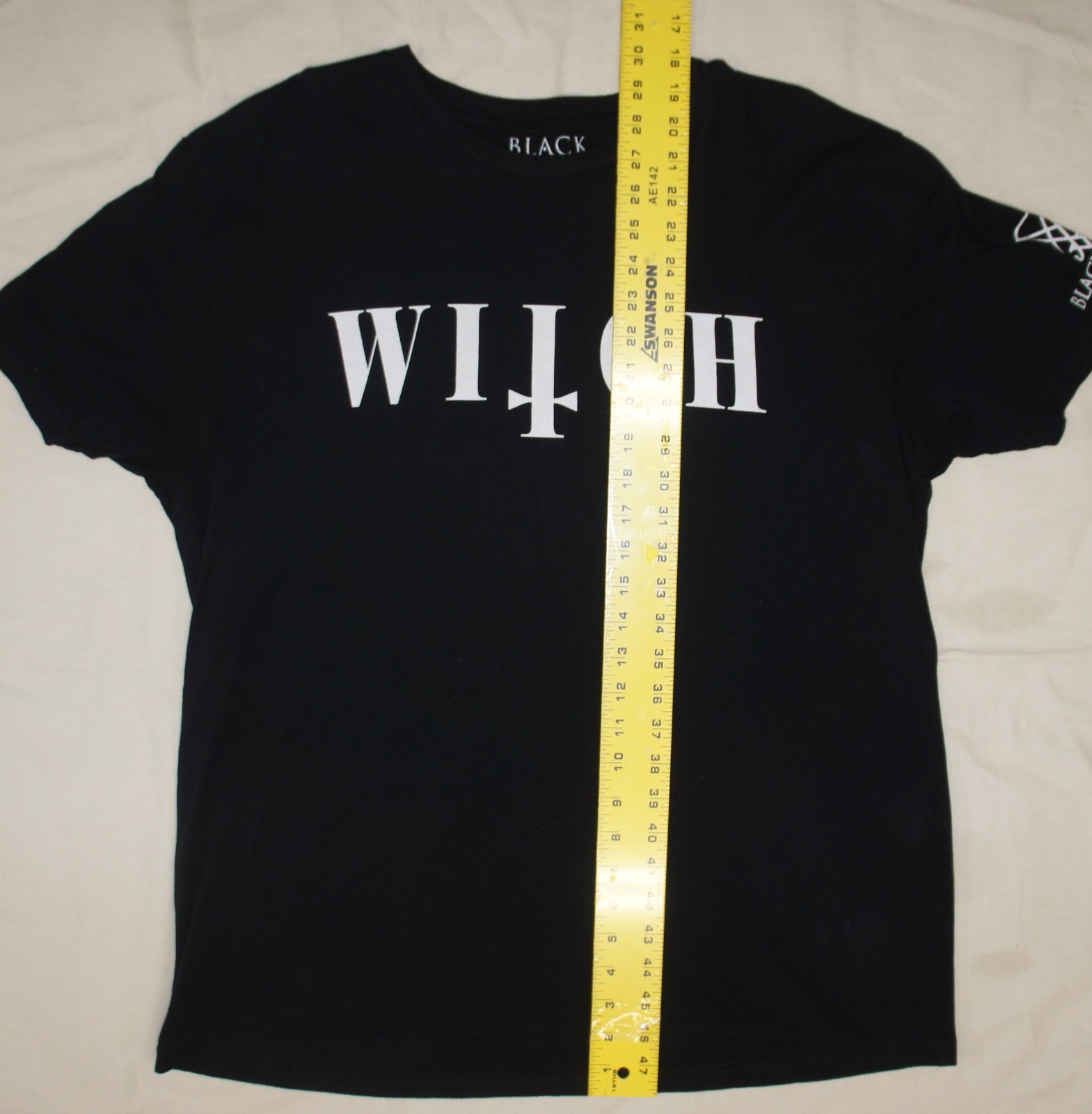 Blackcraft Cult Witch Inverted Cross T-Shirt Black XL Luciferian Seal Sleeve gallery