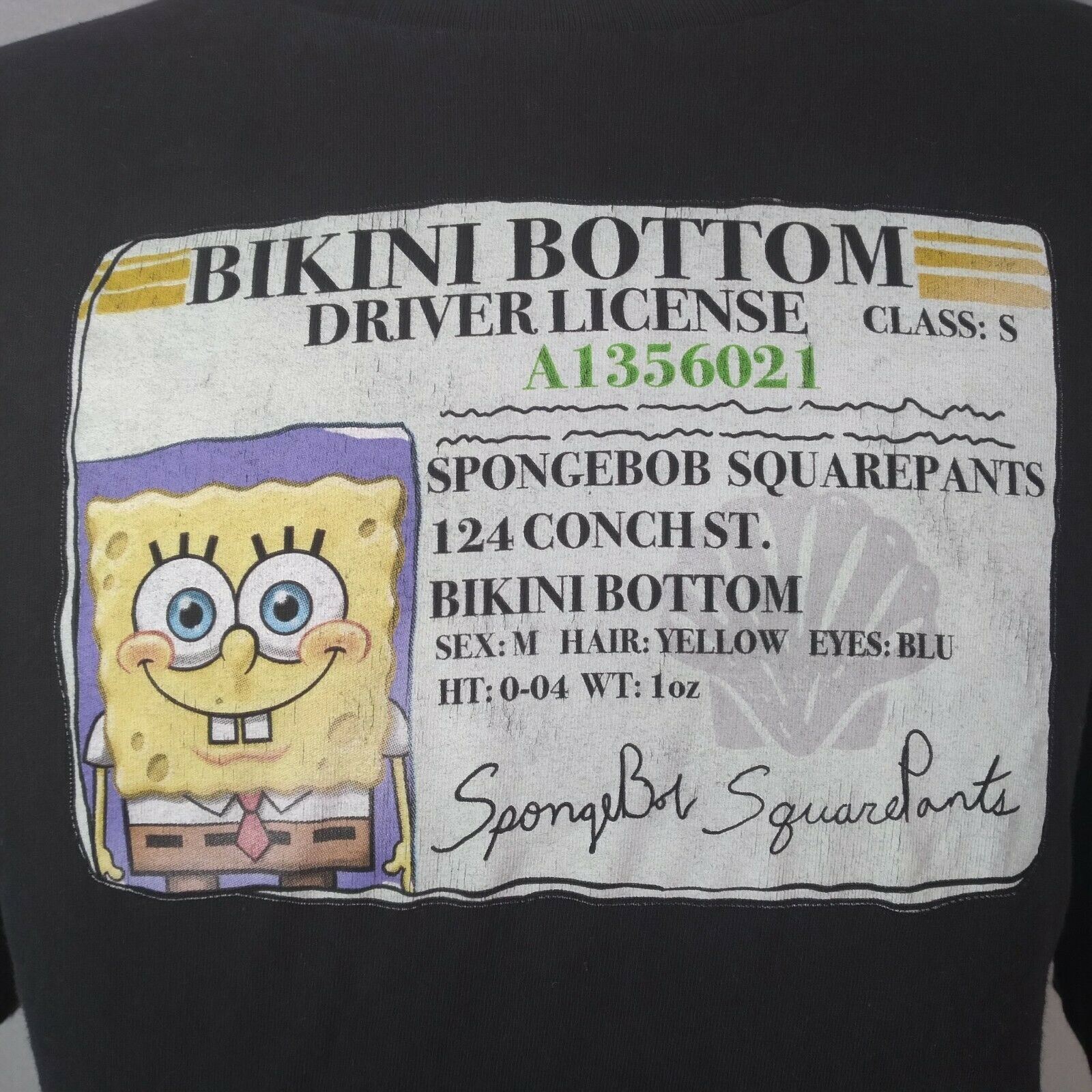 Nickelodeon SpongeBob Square Pants Shirt adult men's 2XL XXL black Cotton gallery