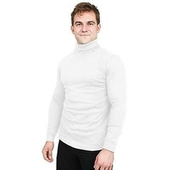 Mens Turtleneck Pullover Long Sleeve Jumper Tops Warm Casual Slim Fit Undershirt