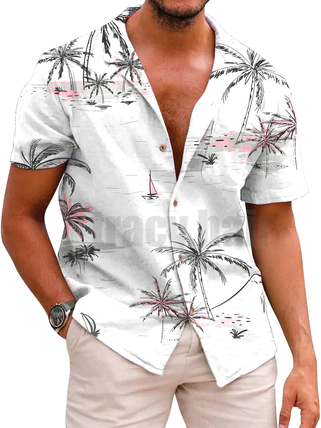 Hawaiian Shirts Men's Aloha Summer Casual Beach Button-Down Cruise Holiday Party gallery