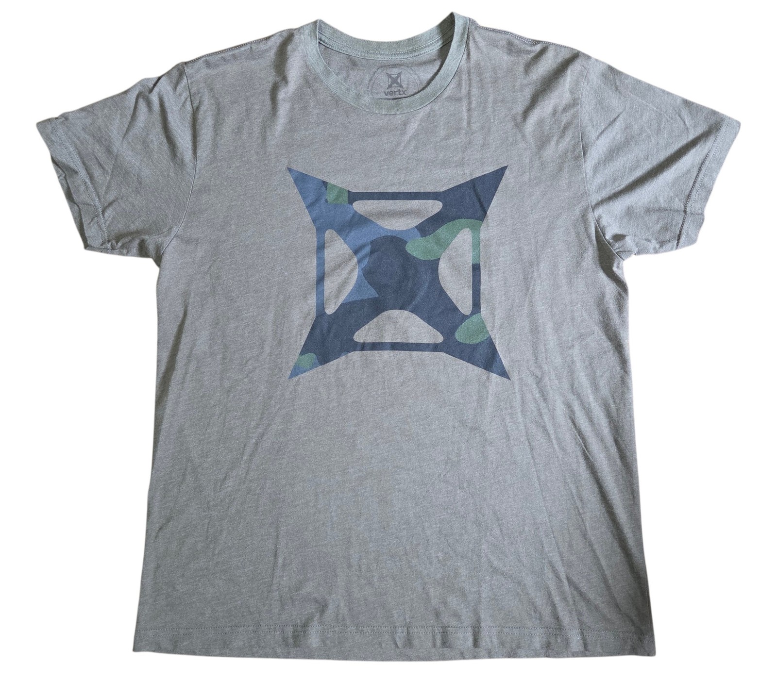 Vertx Stealth Logo Grey Tee Camouflage Blue Black Green T-Shirt Size Large gallery