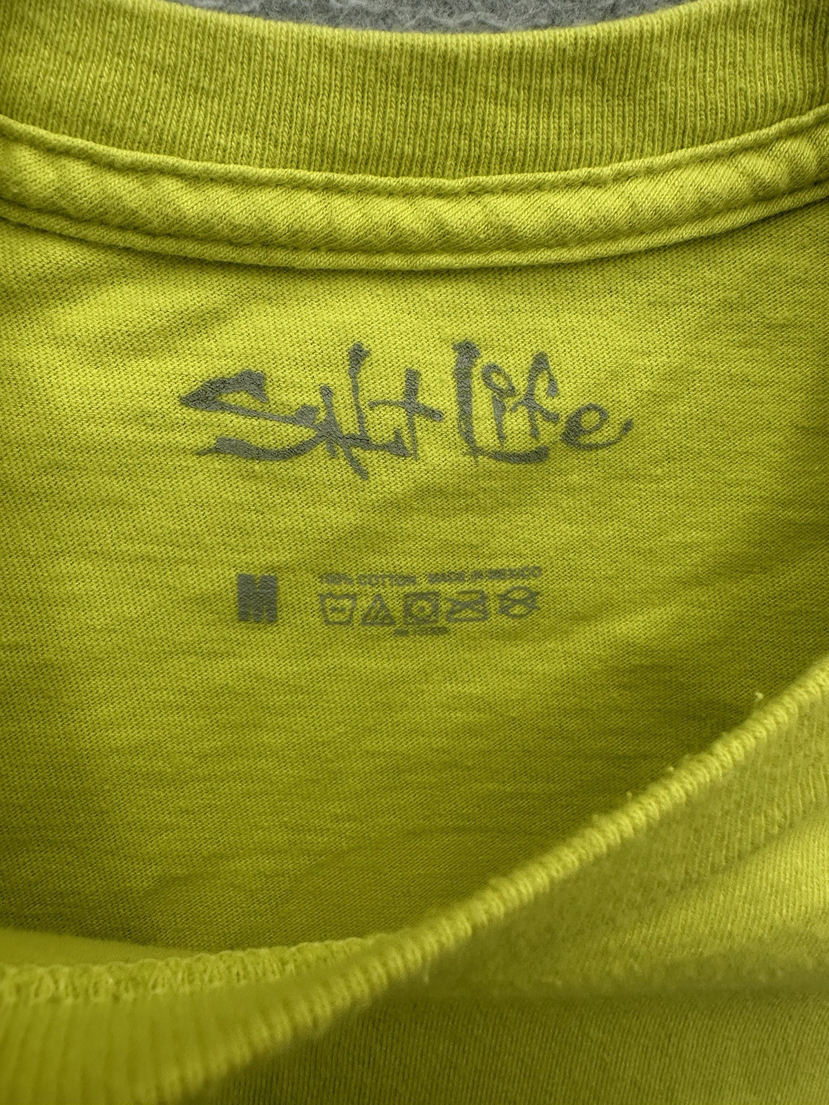 Salt Life Fishing Graphic T Shirt Short Sleeve Adult M Safety Yellow gallery