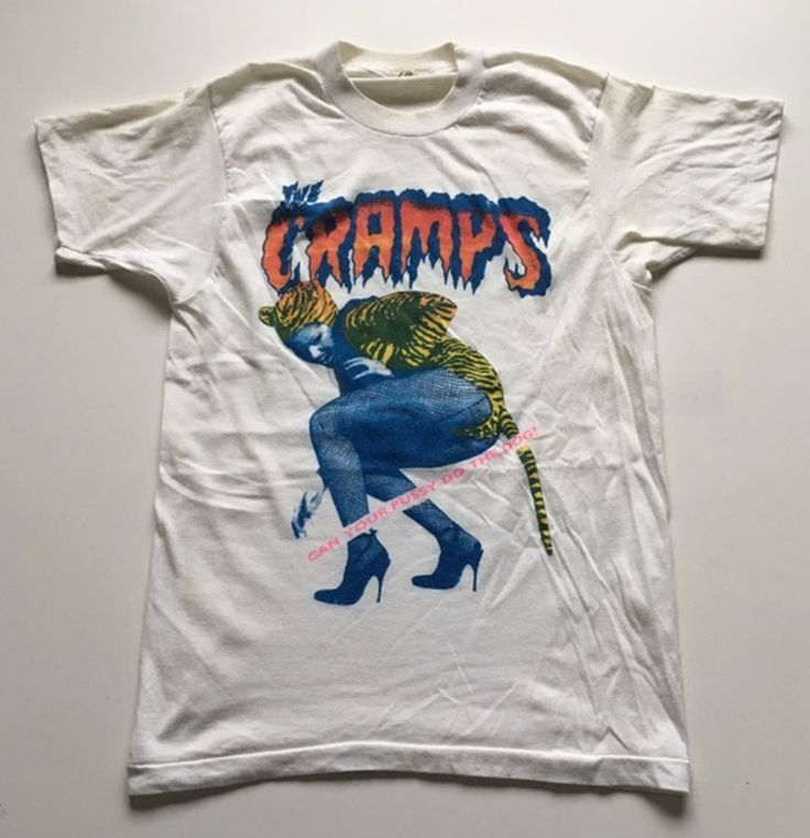 Reprint The Cramps band Retro style White T shirt Heavy cotton NH18700 gallery