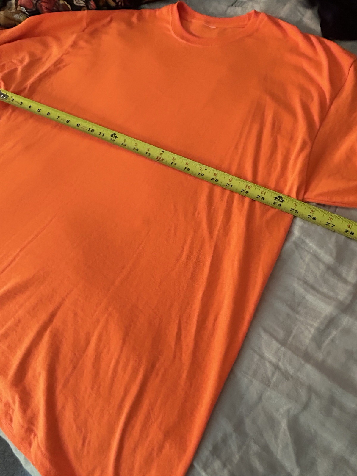 Mens ORANGE 2XL 3XL Cotton Tshirt Crew Neck Long Sleeve T-Shirt UNISEX gallery