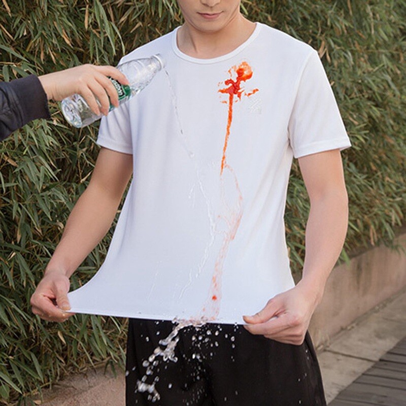 Anti-Dirty T-shirt Quick-drying Tee Shirt Hydrophobic Stain Resistant gallery