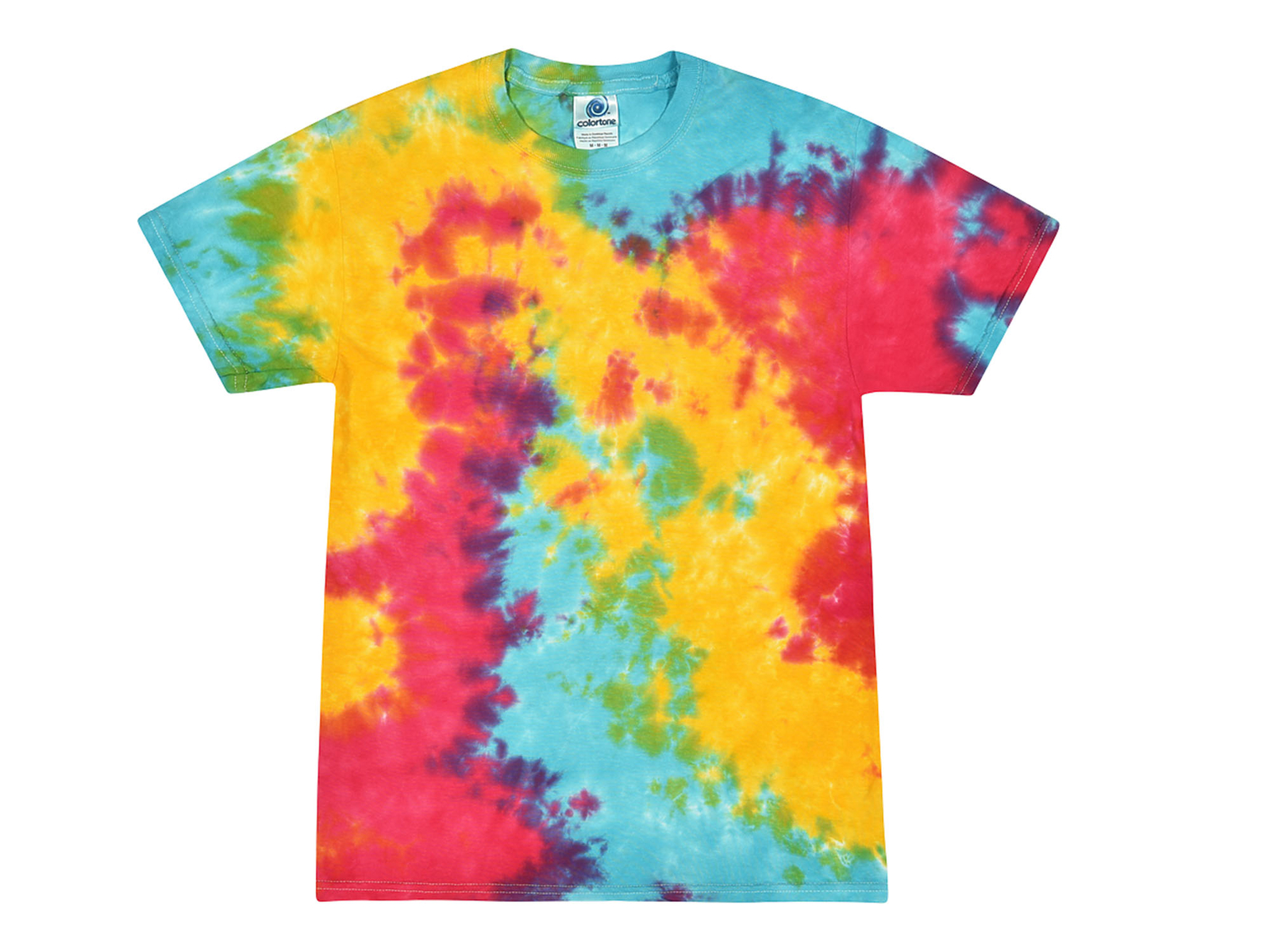Multi-Rainbow Tie Dye T-Shirts Adult SM - XXXL 100% Cotton Colortone gallery