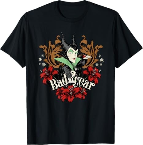 Disney Villains Holiday Christmas Maleficent Bad All Year T-Shirt Size S - 5XL gallery