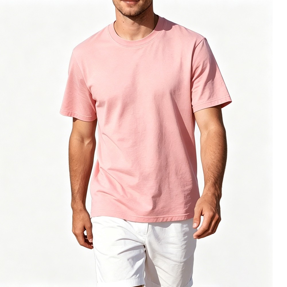 Spring Autumn Wear Men Cotton T-shirt Soft Hand Feel Moderate Elasticity gallery