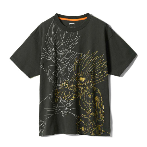 Graniph Dragon Ball Z Father Son Kamehameha Big Silhouette T Shirt L Japan gallery