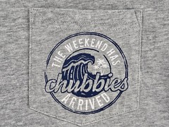 Chubbies Shirt Mens Medium The Weekend has Arrived Wave Surfing Gray Graphic T
