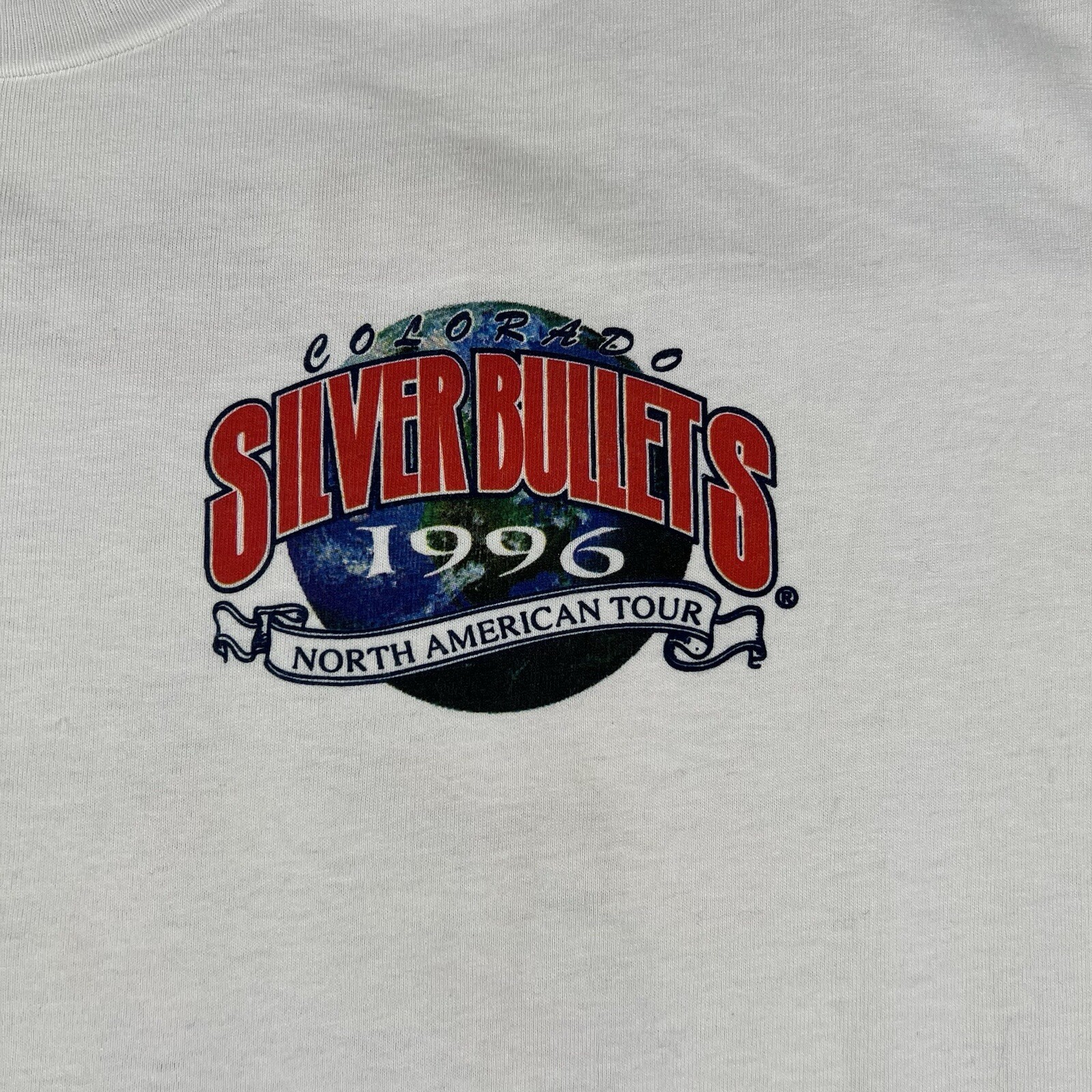 1996 Colorado Silver Bullets Shirt Men's XL White Short Sleeve Double Sided gallery