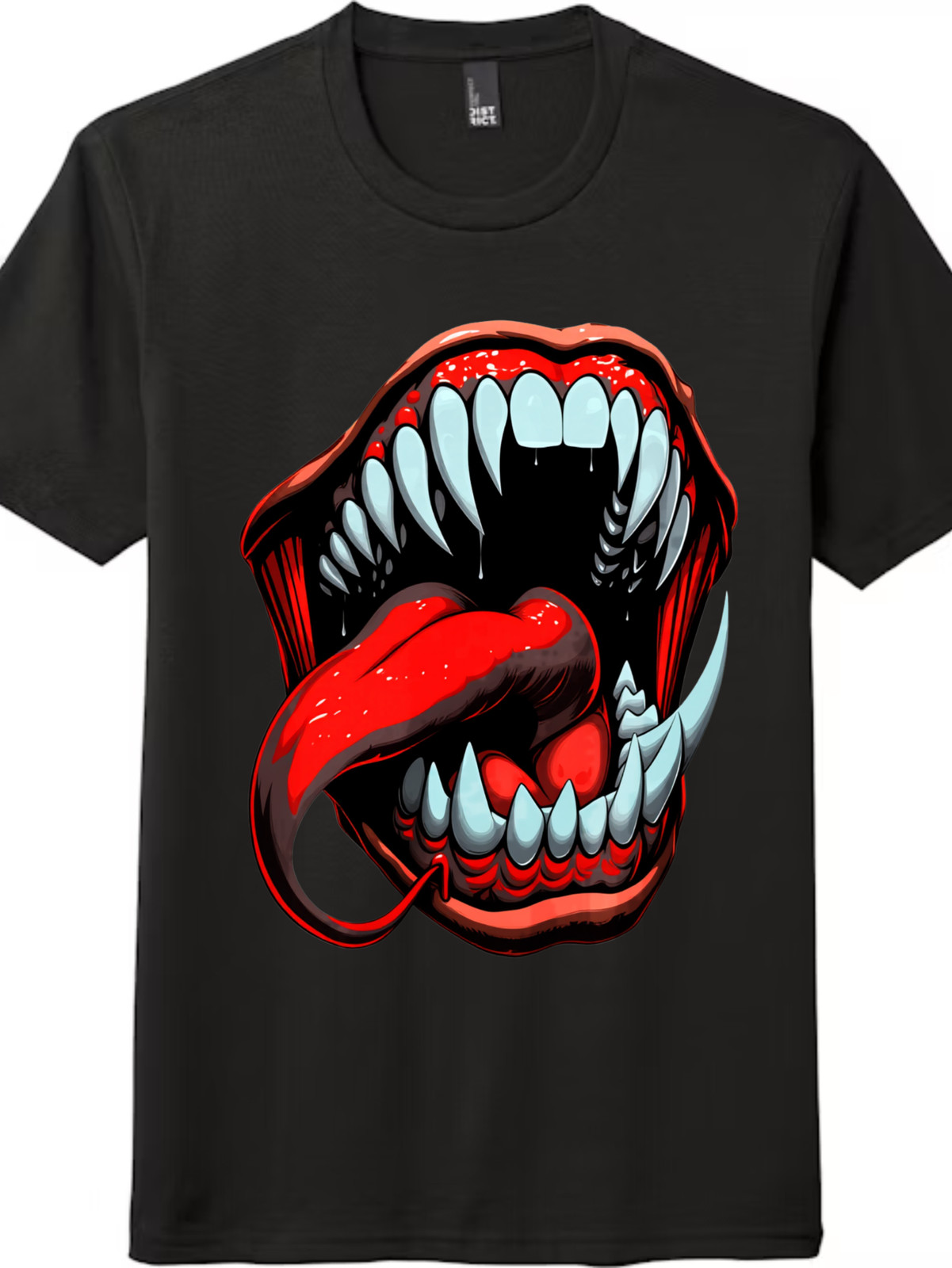 "Monster Mouth" Fangs T-Shirt - Gift for Horror & Gothic Aesthetic Fans gallery