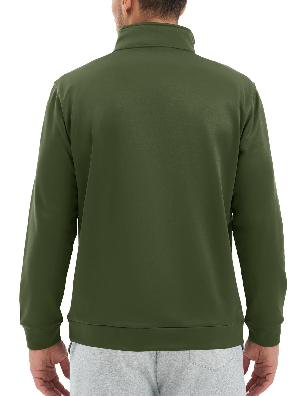 Men's Quarter Zip Pullover Lightweight Fleece Lined Warm 1/4 Zip Down Sweatshirt gallery