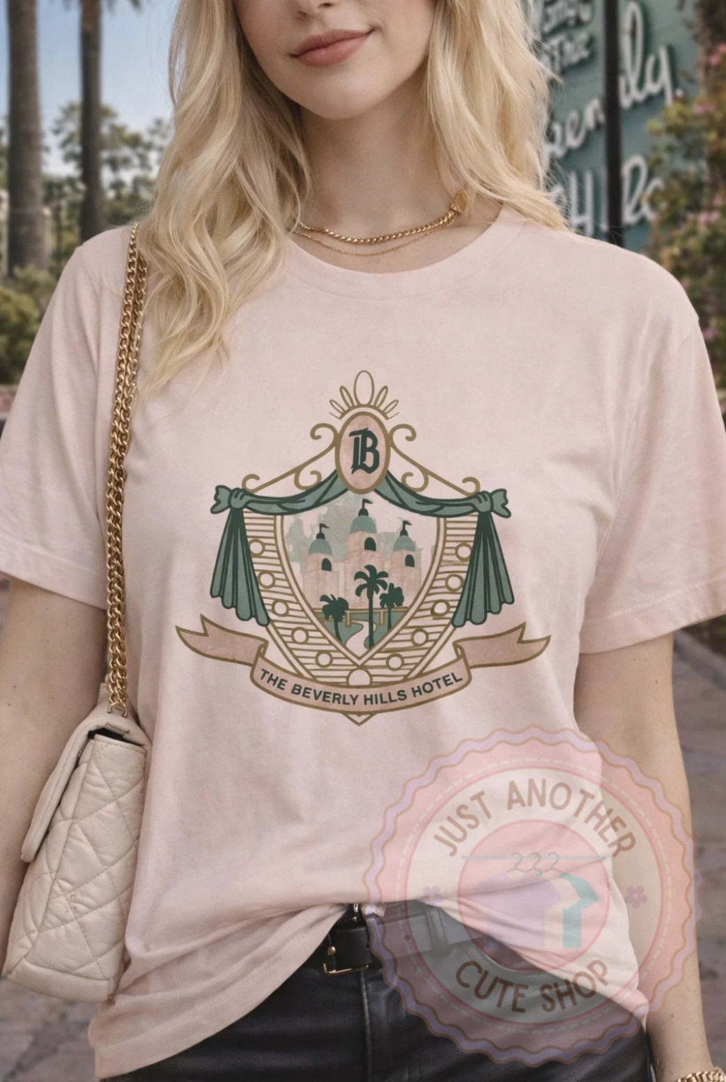 Vintage Beverly Hills Hotel T-Shirt ♡ Pink Palace Logo! California Retro Tee! gallery