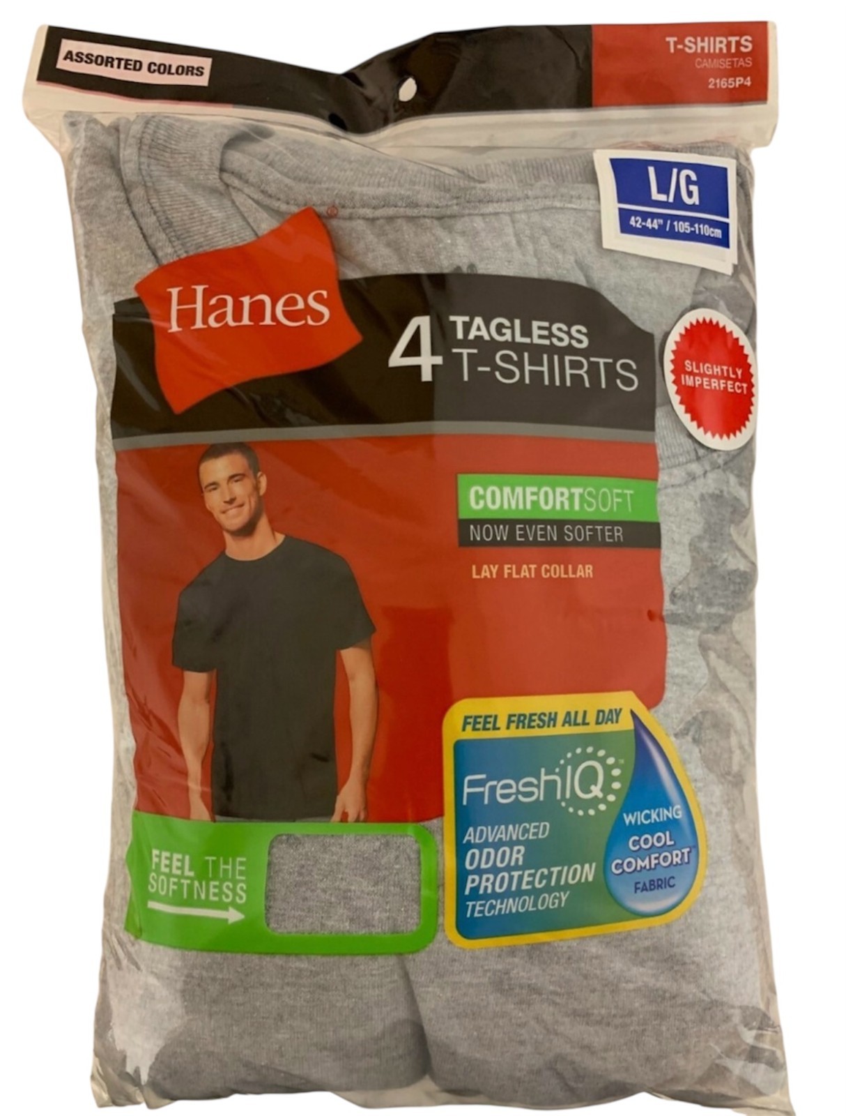 Hanes Men's T-Shirt Tagless ComfortSoft Crewneck 4-Pack 2165 gallery