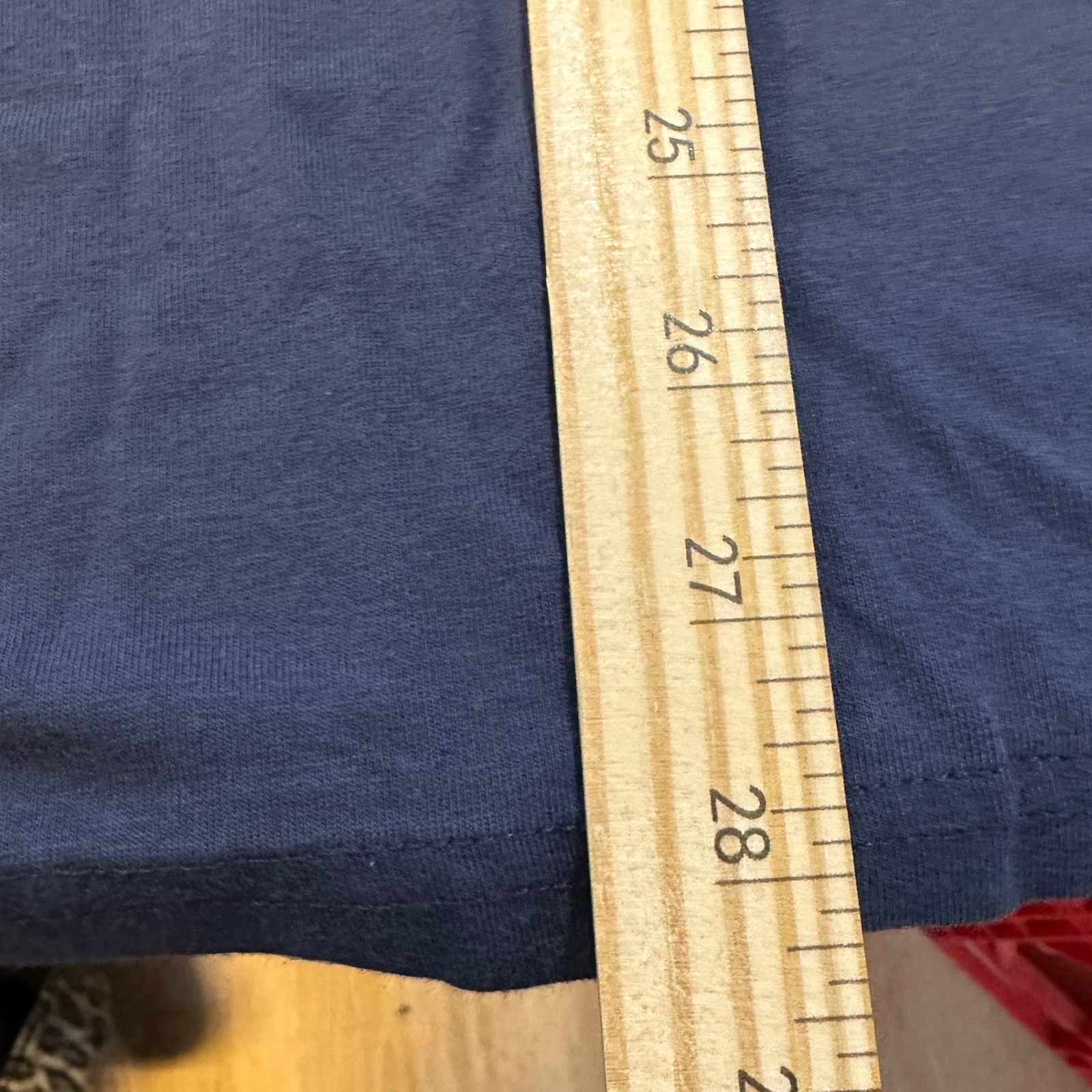 Calvin Klein V-Neck T-Shirt Navy Blue Pima Cotton Spandex Slim Fit XL gallery