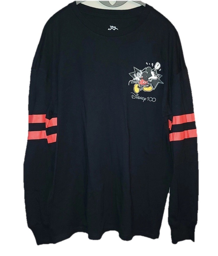 DISNEY 100 MICKEY MOUSE TSHIRT LONG SLEEVED GRAPHIC TEE SIZE M NEW NWT E2300