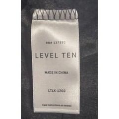 NWT Level Ten Long Sleeve Knit Charcoal Jersey Small